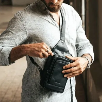 Crossbody Chesterfield (schwarz) (131100706)