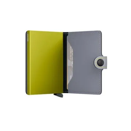Kartenetui SECRID Miniwallet Matte (hellgrau/gelb) (420130005)